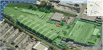 A bird's eye view of the factory from Live Search Maps